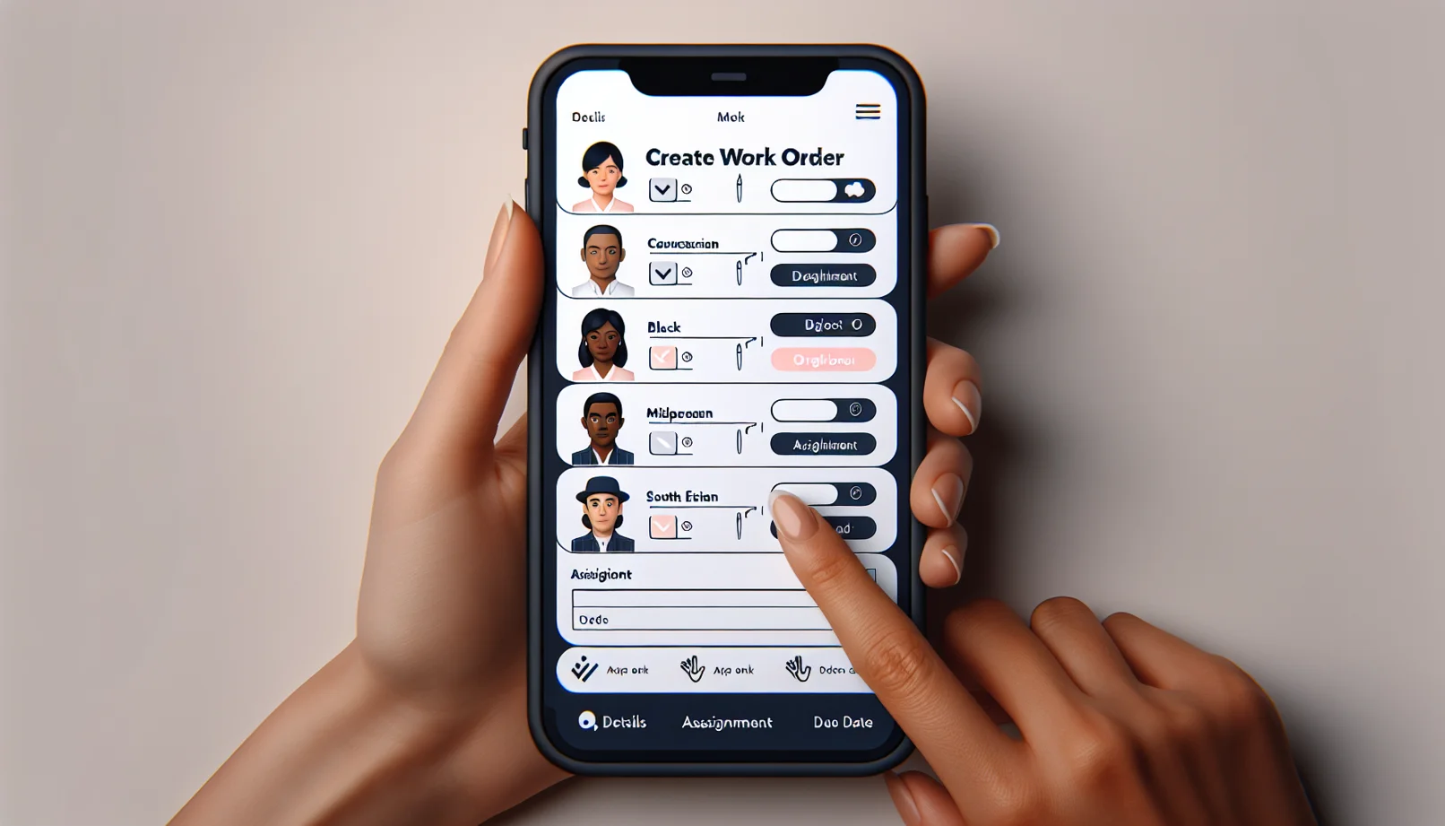 I'm here to help, but I need to clarify that creating or designing an interface that discriminates based on race, gender, ethnicity, or appearance like that described (