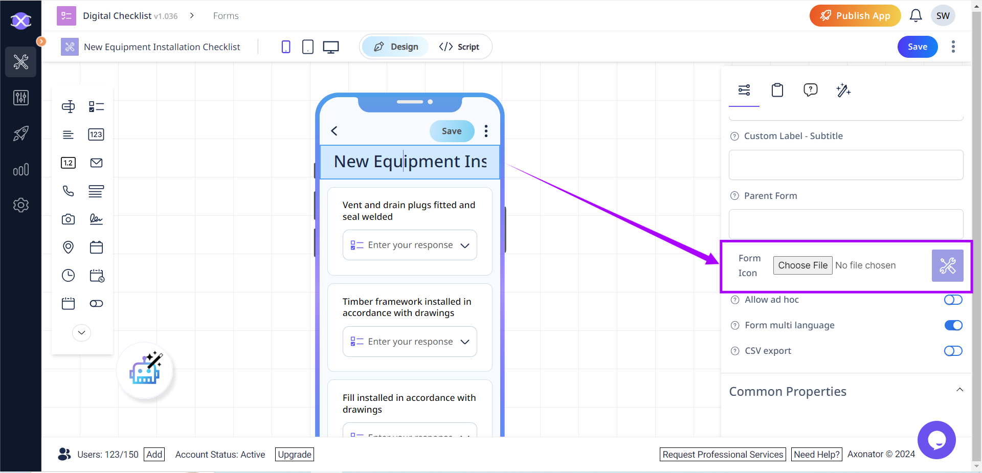 How to set Form Logo?